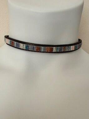 Sweet Romance Ocean Blue Suede Choker Necklace